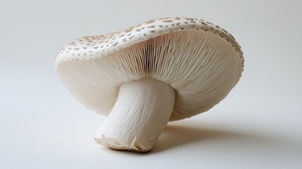 Aufkleber - Close-up of a White Mushroom with Brown Spots on its Cap