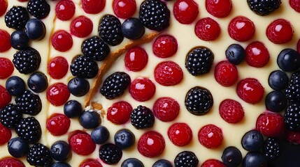 Wall Mural - A Top View of a Delicious Berry Tart