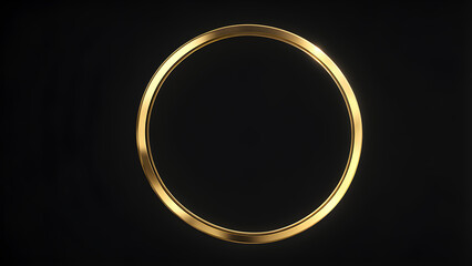 Gold circle on a black background.