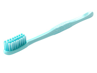 Light blue toothbrush on transparent background