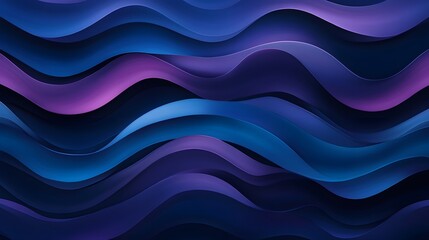 Poster - Abstract Blue and Purple Waves Background