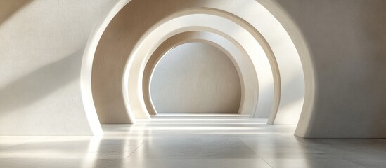 Leinwandbilder - Abstract arched interior design in 3D rendering