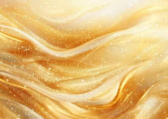 Glamorous abstract background featuring a golden illustration adorned with sparkling glitter