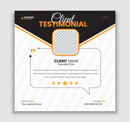 client testimonial vector design template, client testimonial social media web banner template, cust