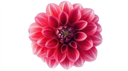 A vibrant pink dahlia flower showcasing intricate petal patterns and rich colors.