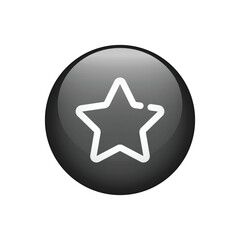 Wall Mural - Star favorite black button icon. Vector illustration