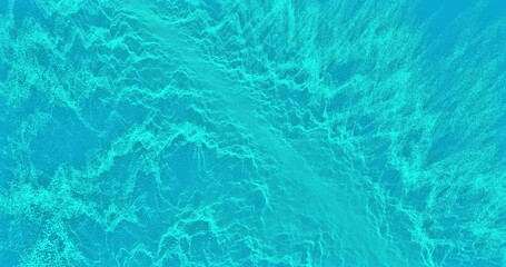 Poster - animation of glowing light trails moving over blue background