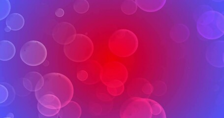 Poster - animation of glowing light spots moving over purple background