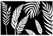 © Impressive - Stylish palm leaf illustrations in black and white