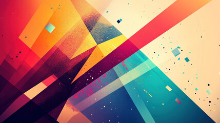 A vibrant desktop wallpaper background that combines abstract colors and geometric patterns to create a visually striking and creative art design.