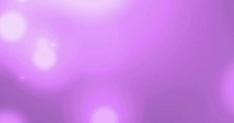 Wall Mural - Animation of glowing light spots moving over pink background