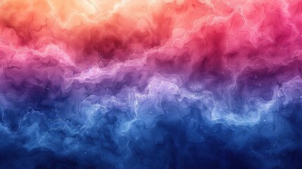 Wall Mural - Abstract background with colorful gradient from red to blue and small glittery particles.