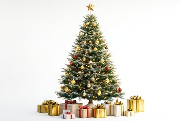 christmas tree with gifts