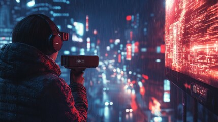 AI-Powered Surveillance and Monitoring Systems in Futuristic Cities: An urban surveillance network where AI detects and responds to security threats.