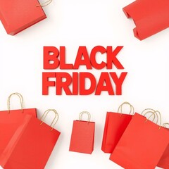 Black friday sale discount shopping bag promotion offer deal price