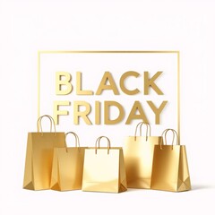 Black friday sale discount shopping bag promotion offer deal price