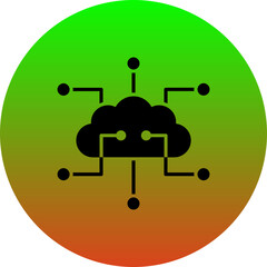 Canvas Print - Cloud Computing Icon