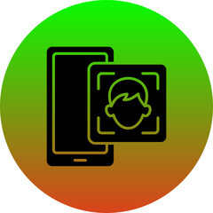 Sticker - Face Scan Icon