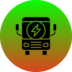 Canvas Print - Electric Bus Icon