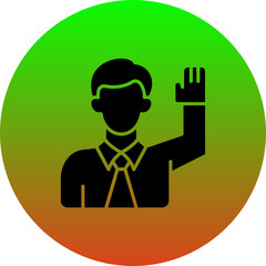 Poster - Raise Hand Icon