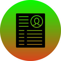 Sticker - Resume Icon