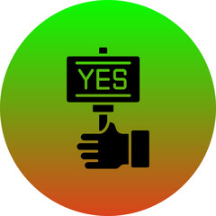 Sticker - Vote Yes Icon