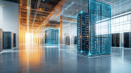 Poster - Data Center Storage, Information Flow Visualization, Cloud Computing And Cybersecurity Technology