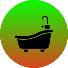 Canvas Print - Bathtub Icon