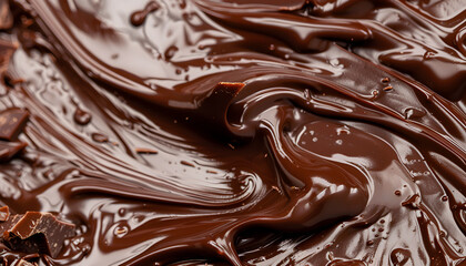 Tasty melted chocolate as background, closeup view