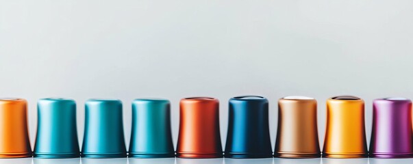 Wall Mural - Mockup of coffee capsules in a variety pack, showcasing different flavors