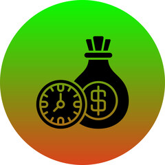 Sticker - Time Is Money Icon