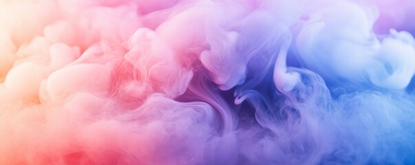 Poster - Colorful abstract smoke swirl on gradient background
