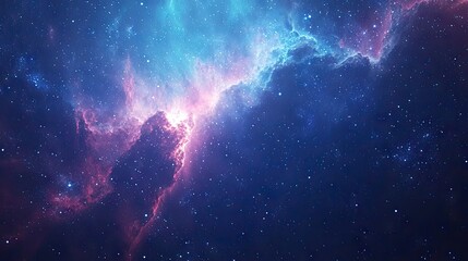Wall Mural - space background with nebula and stars and a path of light, cinematic, landscape, beautiful, gorgeou