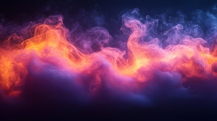 Wall Mural - Abstract Fiery Clouds with Glowing Smoke Generative AI