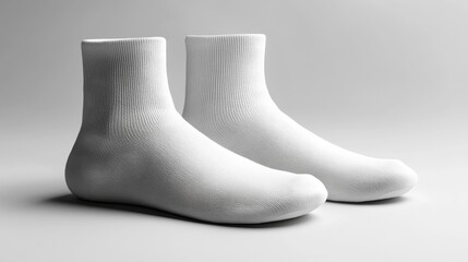 Wall Mural - Minimalist White Socks Product Photo Generative AI