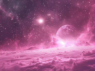 pink celestial background