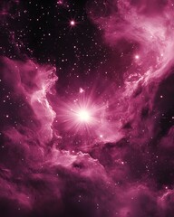 Canvas Print - pink celestial background