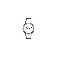 Poster - wristwatch outline icon. Linear vector from ai and tech concept. Thin line wristwatch icon isolated on white background