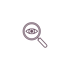Poster - detection outline icon. linear vector from ai and tech concept. thin line detection icon isolated on