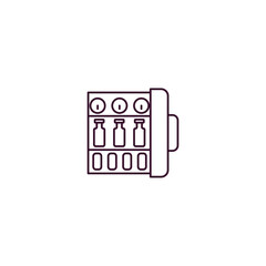 Poster - minibar outline icon. linear vector from hotel concept. thin line minibar icon isolated on white bac