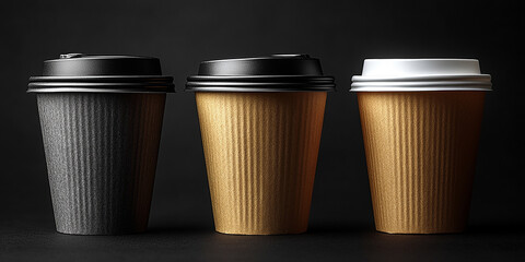 photo of a hot coffee in a paper cup