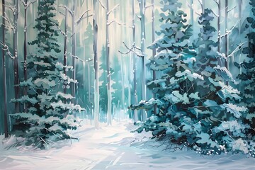 winter forest landscape