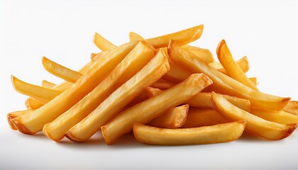 Wall Mural - french fries white background