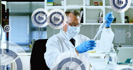 Poster - Animation of scientific data processing over diverse scientists in laboratory