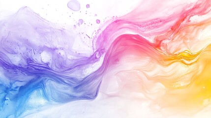 Fototapete - Colorful smoke swirls in a mesmerizing flow, blending hues of orange, pink, and blue, creating a dynamic visual effect.