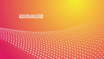 Halftone orange background with gradient for backdrop or presentation