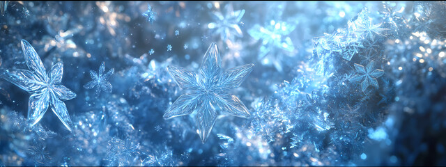 Wall Mural - Frosty Snowflake Fantasy