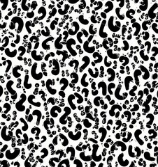 Poster - Printed black question marks with a transparent background lend a mysterious feeling to mystery boxes, for instance