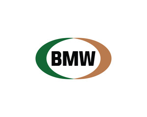 B M W logo design vector template.