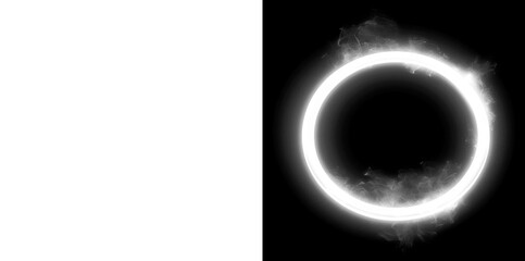 Wall Mural - png glowing smoky circular frame